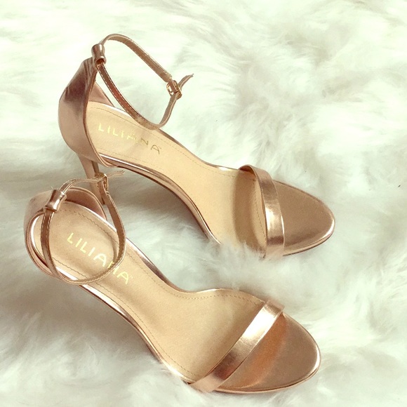 liliana rose gold heels